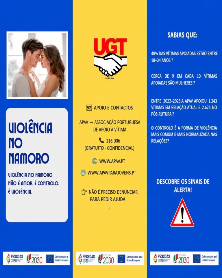 Violência no namoro não é amor. É controlo. É violência.